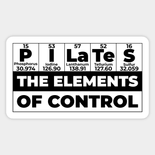 The Elements Of Control - Pilates Lover - Chemistry Lover Sticker